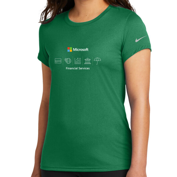 Microsoft Financial Services Printed - Ladies Swoosh Sleeve rLegend Tee Thumbnail
